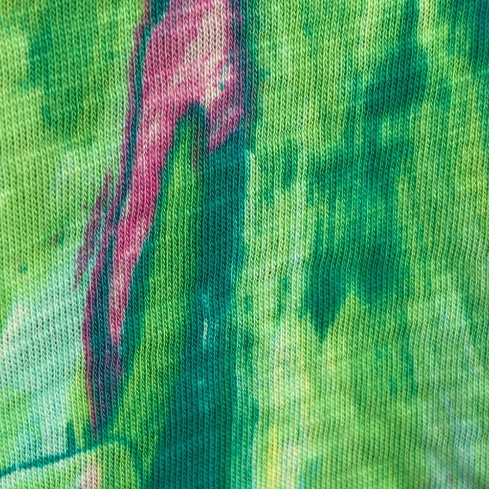 Belle by Kim Gravel 1X Tropical Palm Print Modal Cotton V-Neck Smocked Cuff Top - Picture 8 of 11